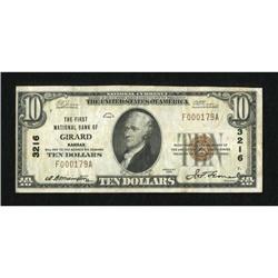 Girard, KS - $10 1929 Ty. 1 The First NB Girard