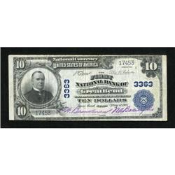 Great Bend, KS - $10 1902 Plain Back Fr. 624 The