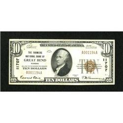 Great Bend, KS - $10 1929 Ty. 1 The Farmers NB