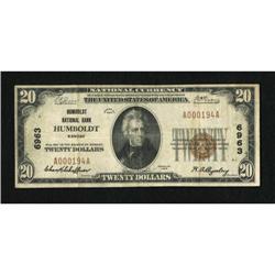 Humboldt, KS - $20 1929 Ty. 1 The Humboldt NB