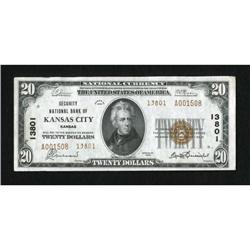 Kansas City, KS - $20 1929 Ty. 2 Security NB Ch.