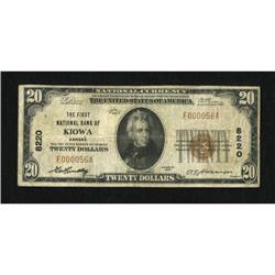 Kiowa, KS - $20 1929 Ty. 1 The First NB Ch. #