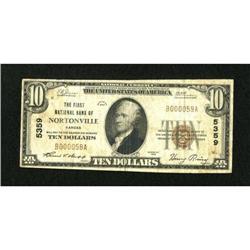 Nortonville, KS - $10 1929 Ty. 1 The First NB