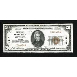 Ottawa, KS - $20 1929 Ty. 1 The Peoples NB Ch. #