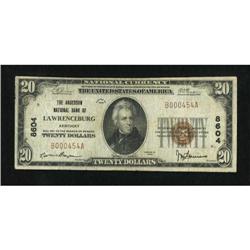 Lawrenceburg, KY - $20 1929 Ty. 1 The Anderson