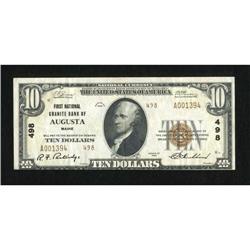 Augusta, ME - $10 1929 Ty. 2 First National