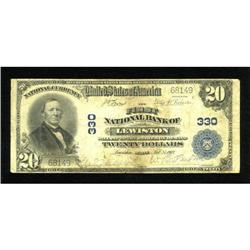 Lewiston, ME - $20 1902 Plain Back Fr. 650 The