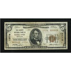 Oakland, MD - $5 1929 Ty. 2 The Garrett NB Ch. #