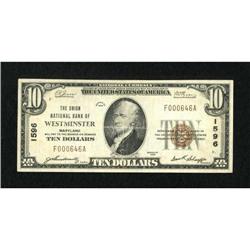 Westminster, MD - $10 1929 Ty. 1 The Union NB