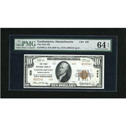 Easthampton, MA - $10 1929 Ty. 2 The First NB