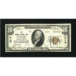 Hudson, MA - $10 1929 Ty. 2 The Hudson NB Ch. #