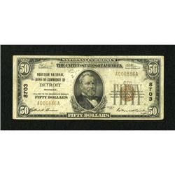 Detroit, MI - $50 1929 Ty. 1 The NB of Commerce