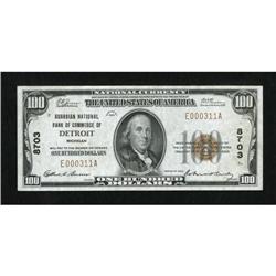 Detroit, MI - $100 1929 Ty. 1 The NB of Commerce
