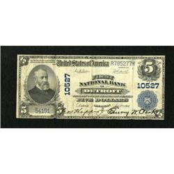 Detroit, MI - $5 1902 Plain Back Fr. 605 First