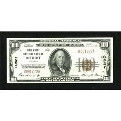 Detroit, MI - $100 1929 Ty. 1 First Wayne NB Ch.