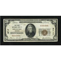 Negaunee, MI - $20 1929 Ty. 1 The First NB Ch. #
