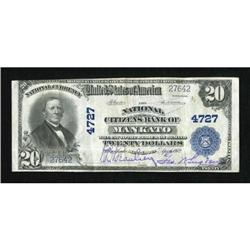 Mankato, MN - $20 1902 Plain Back Fr. 654 The