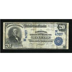 Mankato, MN - $20 1902 Plain Back Fr. 654 The