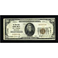 Saint Paul, MN - $20 1929 Ty. 1 The Twin Cities