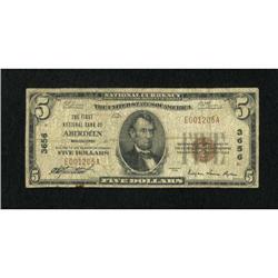 Aberdeen, MS - $5 1929 Ty. 1 The First NB Ch. #