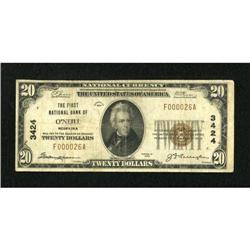 O'Neill, NE - $20 1929 Ty. 1 The First NB Ch. #