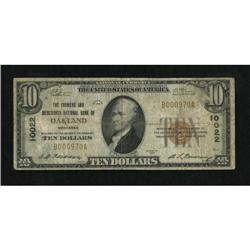 Oakland, NE - $10 1929 Ty. 1 The Farmers &