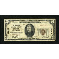 Exeter, NH - $20 1929 Ty. 1 The Rockingham NB