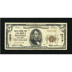 Belleville, NJ - $5 1929 Ty. 1 Peoples NB & TC