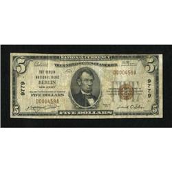 Berlin, NJ - $5 1929 Ty. 1 The Berlin NB Ch. #