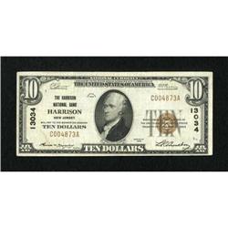 Harrison, NJ - $10 1929 Ty. 1 The Harrison NB