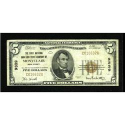 Montclair, NJ - $5 1929 Ty. 1 The First NB & TC