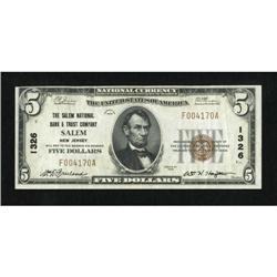 Salem, NJ - $5 1929 Ty. 1 The Salem NB & TC Ch.