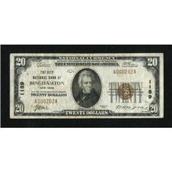 Binghamton, NY - $20 1929 Ty. 1 The City NB Ch.
