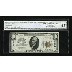New York, NY - $10 1929 Ty. 1 The Chase NB Ch. #