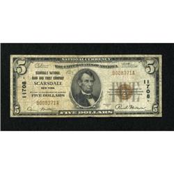 Scarsdale, NY - $5 1929 Ty. 1 The Scarsdale NB