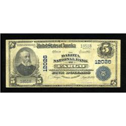Fargo, ND - $5 1902 Plain Back Fr. 608 The