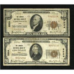 Cincinnati, OH - $10 and $20 1929 Ty. 1 The