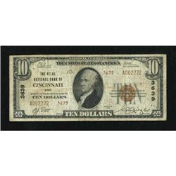 Cincinnati, OH - $10 1929 Ty. 2 The Atlas NB Ch.