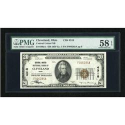 Cleveland, OH - $20 1929 Ty. 1 Central United NB