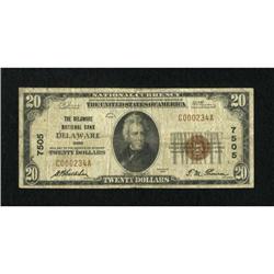 Delaware, OH - $20 1929 Ty. 1 The Delaware NB