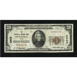 Hicksville, OH - $20 1929 Ty. 1 The Hicksville