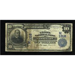 Massillon, OH - $10 1902 Plain Back Fr. 624 The