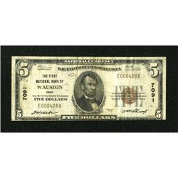 Wauseon, OH - $5 1929 Ty. 1 The First NB Ch. #