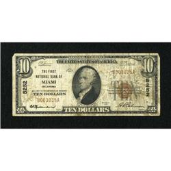 Miami, OK - $10 1929 Ty. 1 The First NB Ch. #