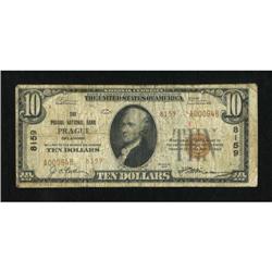 Prague, OK - $10 1929 Ty. 2 The Prague NB Ch. #