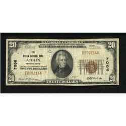 Atglen, PA - $20 1929 Ty. 1 The Atglen NB Ch. #