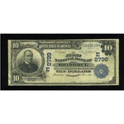 Braddock, PA - $10 1902 Date Back Fr. 616 The