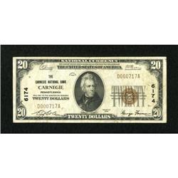Carnegie, PA - $20 1929 Ty. 1 The Carnegie NB