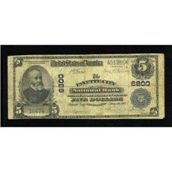 Fayette City, PA - $5 1902 Plain Back Fr. 598