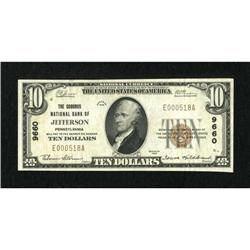 Jefferson, PA - $10 1929 Ty. 1 The Codorus NB